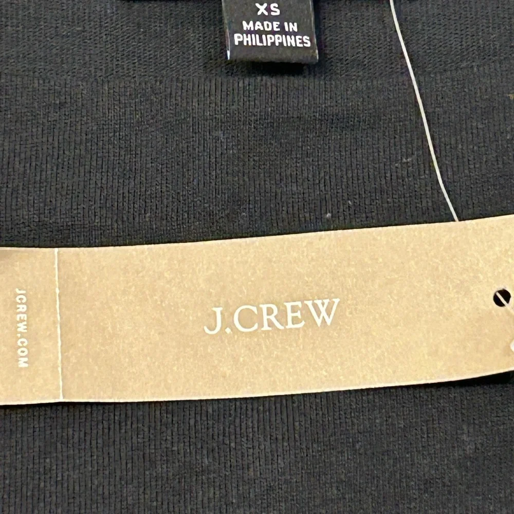 J.Crew Women’s Mariner Jersey Cropped Boatneck Top Feather Cuff Sleeves XS NWT - Picture 4 of 8